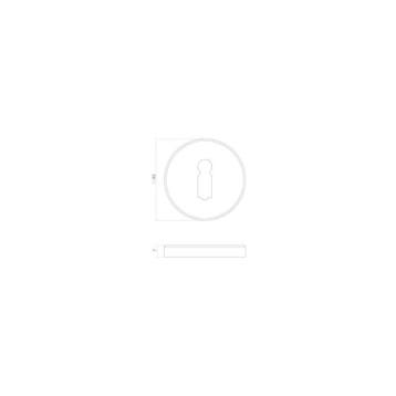 Intersteel Rozet met sleutelgat verdekt 49x7mm - oud grijs, Verzenden, Nieuw