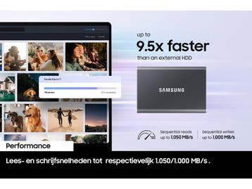 Samsung Portable T7 - Externe SSD - 2 TB - USB C 3.2 - Blauw, Verzenden, Nieuw