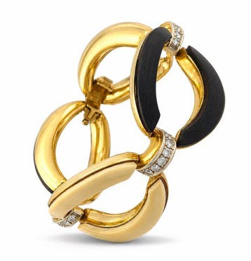 Armband - 18 karaat Italiaanse 18k geelgoud 2,40 ct diamant, Nieuw