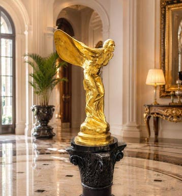 Beeld, XXL - Rolls Royce - Spirit of Ecstasy - Gold Edition