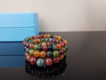 Natuurlijke toermalijn geteste edelsteen Lengte: 15 cm, 16