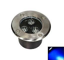 LED Grondspot  Blauw - 9 Watt - Inbouw - 12 Volt, Ophalen of Verzenden, Nieuw, Overige materialen