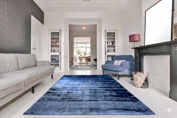 Moderne blauwe Gabbeh - Vloerkleed - 250 cm - 150 cm -, Nieuw