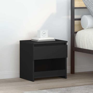 vidaXL Nachtkastjes 2 st 40x30x39 cm bewerkt hout zwart, Minder dan 45 cm, Verzenden, Nieuw, Minder dan 55 cm