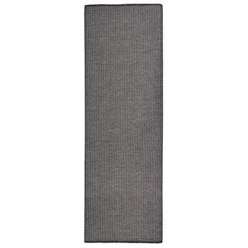 vidaXL Buitenkleed platgeweven 80x250 cm grijs, Verzenden, Nieuw, Grijs
