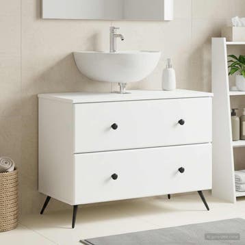 vidaXL Badkamer wastafelkast BREDA Wit 82 x 41 x 59 cm, Verzenden, Nieuw, Wastafelkast