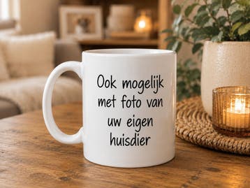 Mok met eigen hond – Handgetekende stijl – Uniek cadeau, Nieuw, Ophalen of Verzenden, Overige stijlen, Kop(pen) en/of Schotel(s)