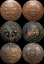 Portugees Angola. Colonial Trio - Half and Quarter Macutas -