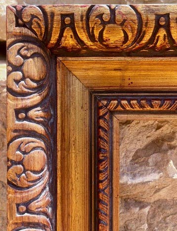 Lijst - Walnoot - Antiek Catalaans modernisme