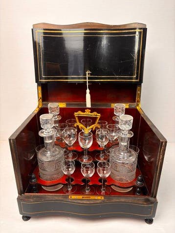 cave a liqueur Napoléon III - Drankkast - Perenhout, Antiek en Kunst