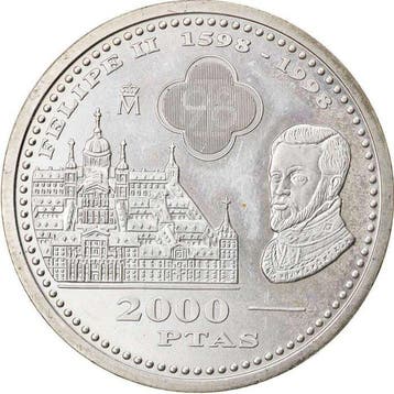 Spanje. Juan Carlos I. 2000 Pesetas 1998 Real Casa de la
