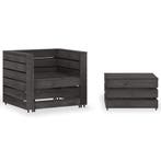 vidaXL 2-delige Loungeset pallet geïmpregneerd grenenhout, Verzenden, Nieuw, Loungeset