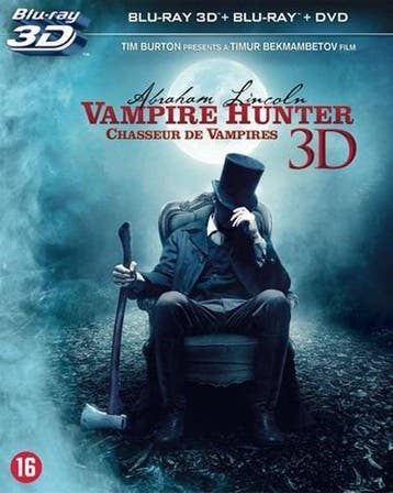 Vampire Hunter Abraham Lincoln 3D en 2D (Blu-ray tweedehands, Ophalen of Verzenden, Zo goed als nieuw