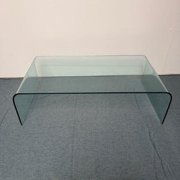 Tafel - Glas - Glazen salontafel van gebogen veiligheidsglas