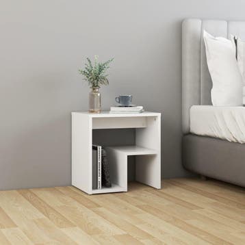 vidaXL Nachtkastje 40x30x40 cm bewerkt hout wit, Minder dan 45 cm, Verzenden, Nieuw, Minder dan 55 cm