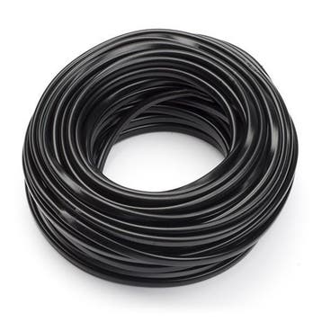 Huishoudsnoer | 2x 0.75 mm² | 20 meter (Plat, Zwart), Verzenden, Nieuw