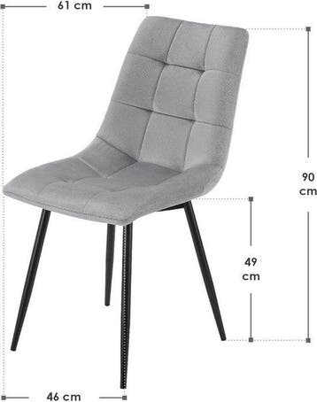 2dekans | Stalen Eetkamerstoelen Blanca - Set van 2 -, Ophalen of Verzenden