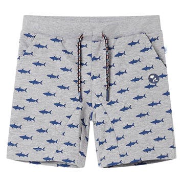 vidaXL Kindershorts met trekkoord 116 gemêleerd lichtgrijs, Verzenden, Nieuw