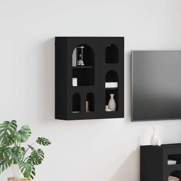 vidaXL Hangkast met plank ELST Zwart 59 x 20 x 71,5 cm, Verzenden, Nieuw