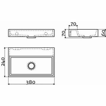 Fontein Clou Mini Wash Me 38x24x6cm Keramiek Glans Wit, Ophalen of Verzenden, Nieuw