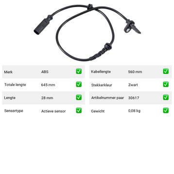 ABS-sensor Achteras Alfa Romeo Mito 0.9 TwinAir (2013-2018), Verzenden, Nieuw, Alfa Romeo