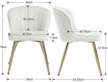 Ya-Home Eetkamerstoelen, set van 2, moderne keukenstoelen, f, Verzenden, Zo goed als nieuw