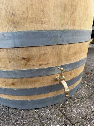 Eiken wijnvat 400L - ijsbad - complete set!, Tuin en Terras, Ophalen of Verzenden, Nieuw, Trap, Vast