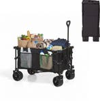 2dekans | Mr. Fold Bolderkar XL - opvouwbaar 200L 150KG -, Ophalen of Verzenden, Zo goed als nieuw, Zwart