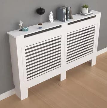 Witte Radiatorombouw – MDF Kast met Horizontale Lamellen, Verzenden, Nieuw