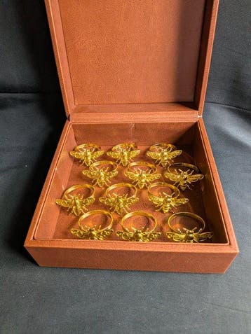 Servetring (12) - bij - Metaal