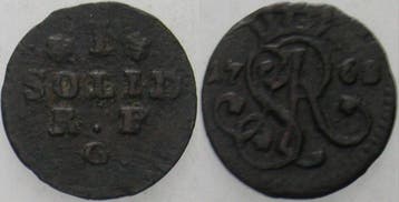 Solidus (schilling) 1768 Polen Stanislaus August 1764-1795, Postzegels en Munten, Verzenden