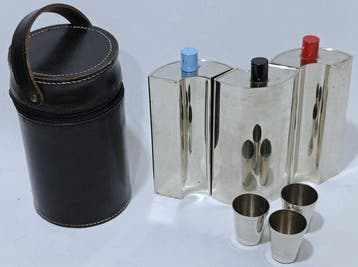 Drankservies - Leder, Staal