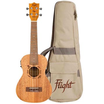 Flight DUC323 MAH EQ Elektrisch-Akoestische Concert Ukulele, Ophalen of Verzenden, Nieuw