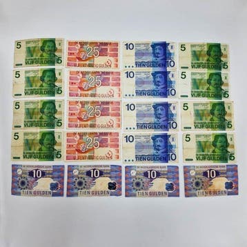 Nederland. - 20 Banknotes Gulden 1989, 1968, 1973, 1997 -
