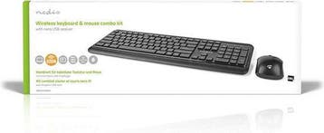 Toetsenbord en muis - Draadloos - Set - Zwart - QWERTY - Ned, Verzenden, Zo goed als nieuw