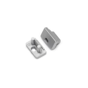 END CAP MET KABELOPENING | SLIM | 8MM | ZILVER | 20 STUKS, Nieuw