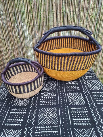Juni maand 1+ 1 Ghana shopper met gratis babybasket, Huis en Inrichting, Woonaccessoires | Schalen en Manden, Mand, Rond, Nieuw