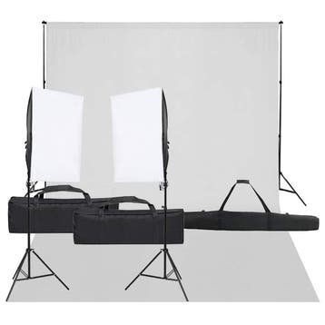 vidaXL Fotostudioset met verlichtingsset en achtergrond, Audio, Tv en Foto, Fotografie | Fotostudio en Toebehoren, Verzenden, Nieuw