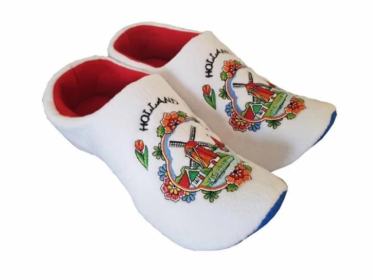 Witte Klompsloffen Holland Rode Tulp, Kleding | Dames, Carnavalskleding en Feestkleding, Nieuw, Ophalen of Verzenden