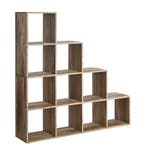 Nieuw Boekenkast met 10 Open Vakken – Vakkenkast Camel Bruin, Huis en Inrichting, Kasten | Stellingkasten, Verzenden, Nieuw