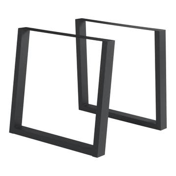 Stalen onderstel Lülsfeld set van 2 tafelpoot 72x75 cm zwart, Verzenden, Nieuw