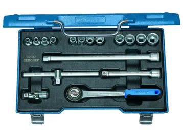 Gedore 30 GMU-3 - Dopsleutelset 17-delig 3/8 6-19 mm -, Verzenden, Nieuw