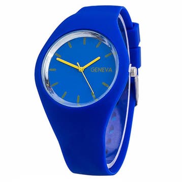 Fako - Horloge - Geneva - Siliconen Ultra - Donkerblauw, Verzenden, Nieuw