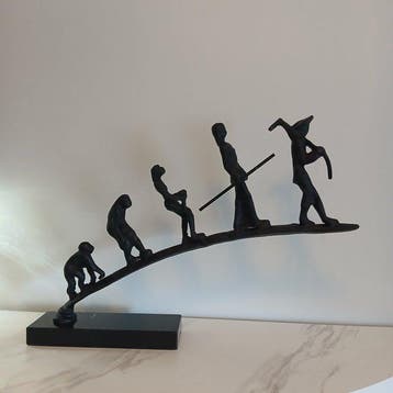 sculptuur, Lévolution - 41 cm - Bron, Marmer, Antiek en Kunst