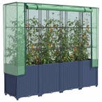 vidaXL Verhoogde plantenbak met kashoes rotanlook 160x40x153, Verzenden, Nieuw, Kunststof