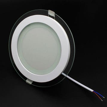 LED Downlight Slim - Inbouw Rond 12W - Warm Wit 3000K - Glas, Nieuw, Ophalen of Verzenden, Glas, Led