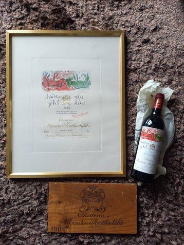 1989 Château Mouton-Rothschild & Georg Baselitz Art -, Nieuw