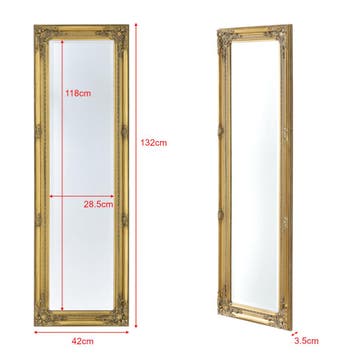 Wandspiegel Livorno met barok lijst 132x42x3,5 cm goud, Verzenden, Nieuw