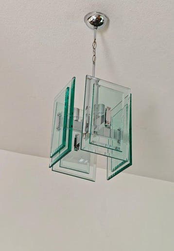 Plafondlamp - Glas, Aluminium, Metaal - groene Nijl-kleur