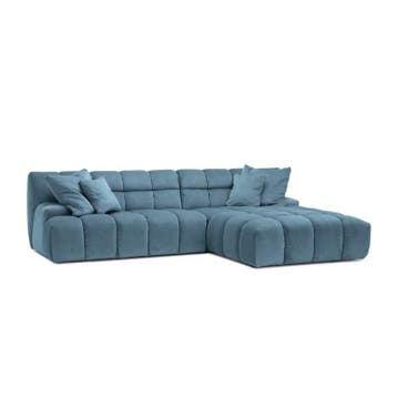 Loungebank Tynaarlo - loungebanken - Blauw, Nieuw, 150 cm of meer, Stof, 250 tot 300 cm